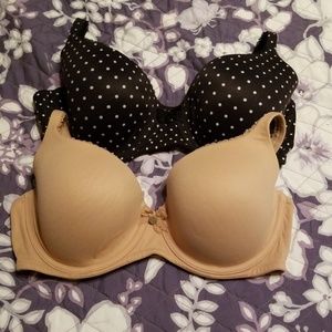 Victoria's Secret lined demi bras 36D